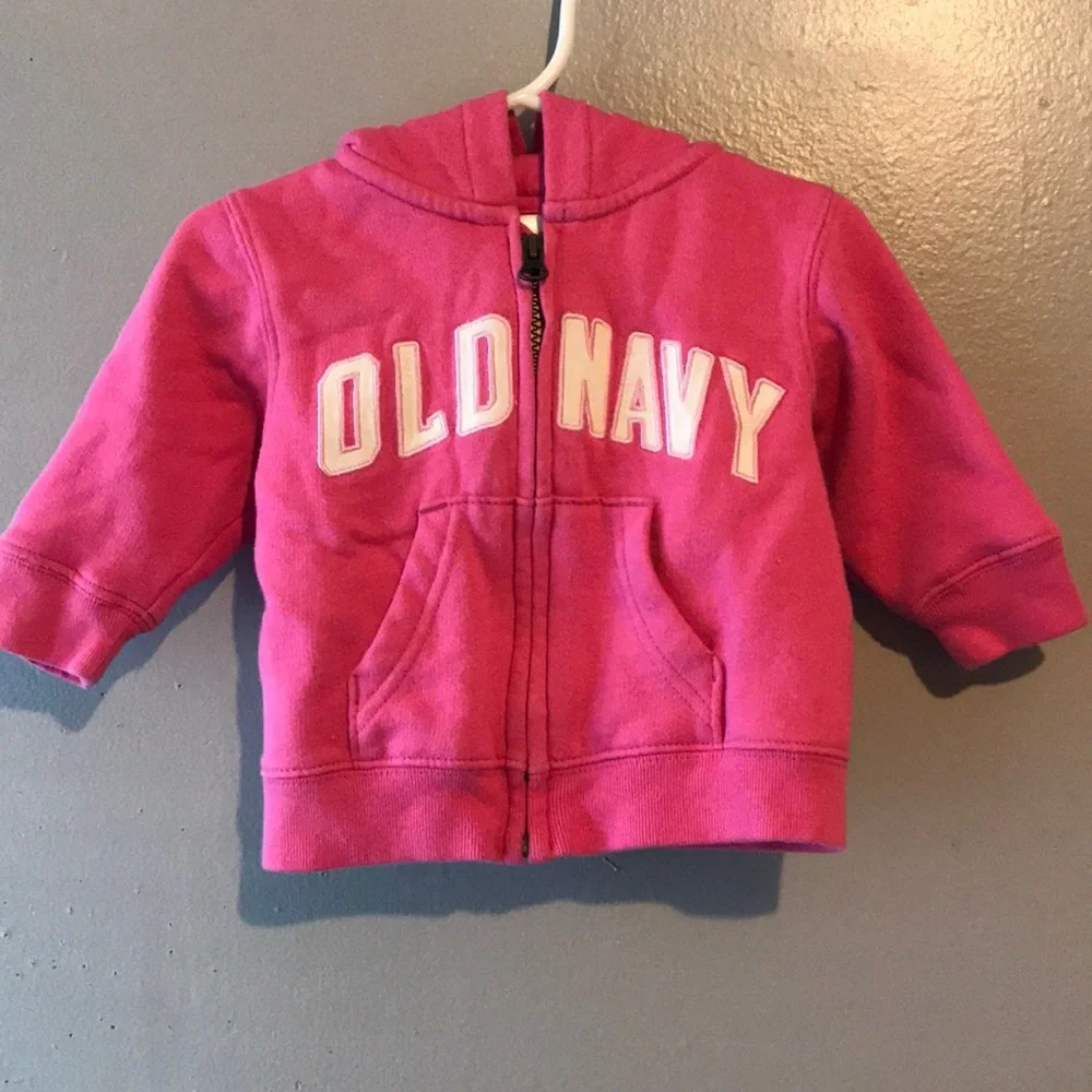 Old navy pink baby zipper sweater hoodie